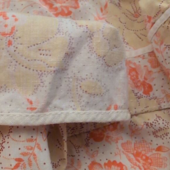 70s Vintage Girls Floral Print Orange Romper Bell Flare Pants - Picture 5 of 5